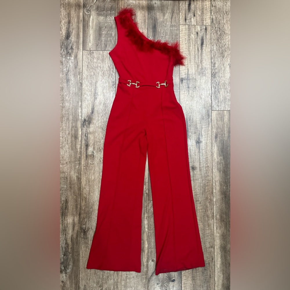Fashion nova fur jumpsuit